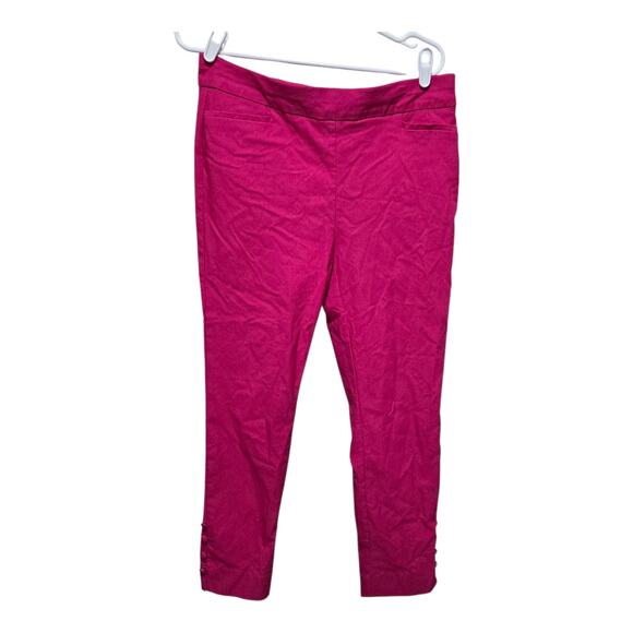 Chico’s Brigitte So Slimming Pink Button Ankle Pants 8R - Picture 1 of 8